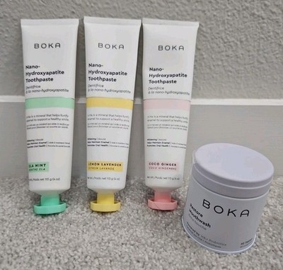 Boka Nano Hydroxyapatite Toothpaste Lemon Lavender Ela Mint Coco Ginger  