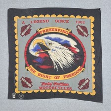 Vintage 1980s Harley Davidson Motorcycles Bandana Made in USA 50/50 Biker Eagle