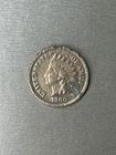 1880 Indian Head Cent Fine Condition Light Damage Semi Key Date Gold Plated #E87