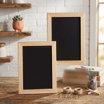 2er Set Holz Hängetafel 13x18cm für Cafe Menü Party Aufsteller