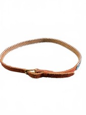 Handcrafted Southwestern Beaded Leather Belt with Colorful Pattern