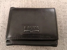 Levi's 31LV110046 Men's Leather Trifold Wallet - Black