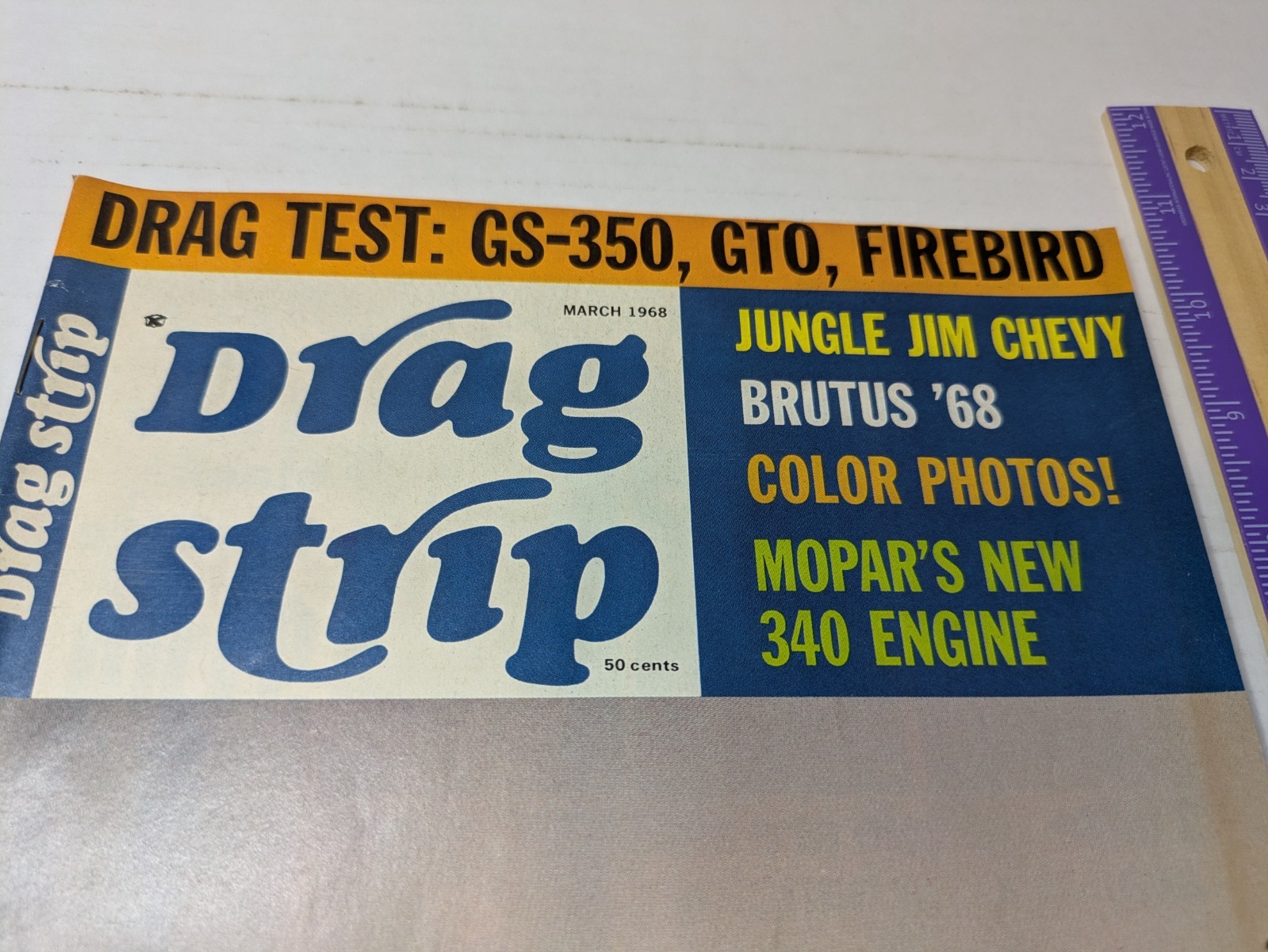 Drag Strip  March 1968 Chevy Brutus 68 Muscle cars Mopar Drags Magazine  w Ads