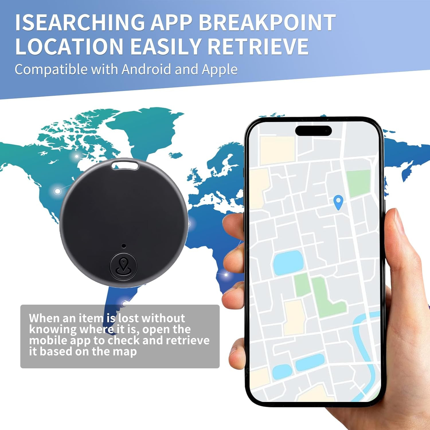 Smart Tag localisateur pour retrouver vos clés perdues via application iOS et Android