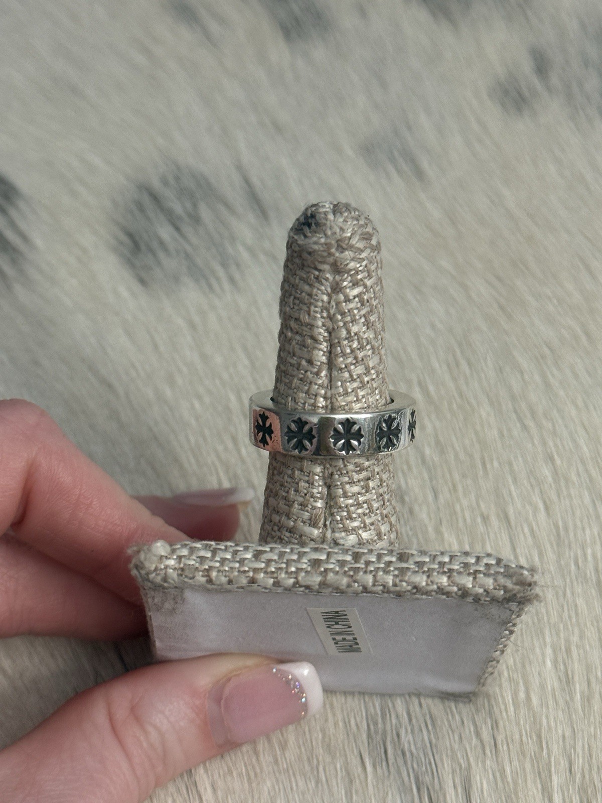 Chrome Hearts Forever Sterling Silver 2003 Cross Band Ring 925 CH Size 7.5 thumbnail 11