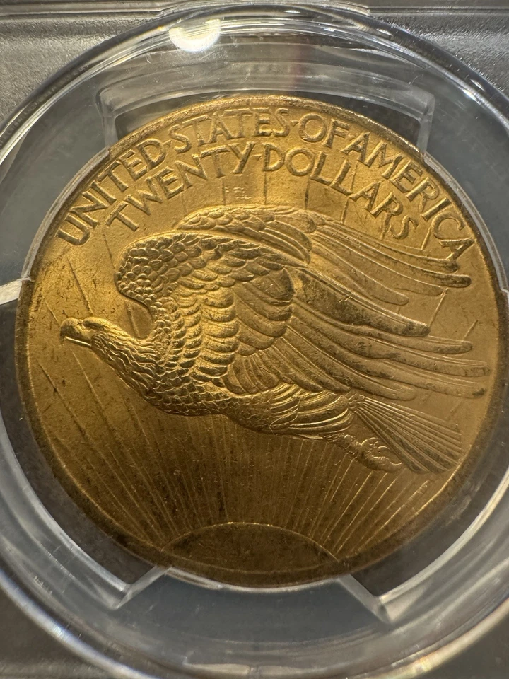 1907 $20 Saint Gaudens. Oro. Certificación CAC PCGS MS63 Foto 4 de 4