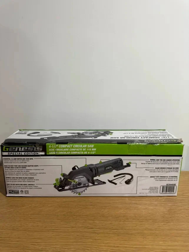Genesis 4 Amp 4-1/2" Compact Mini Circular Saw Corded Electric Handheld 3500 RPM - Image 2 of 4