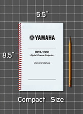 Yamaha DPX-1300 &mdash; Owners Manual User Guide &mdash; 70 Pages &mdash; Half Size 5.5x8.5