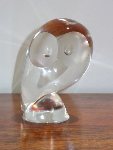 1950s Steuben Glass OWL Figurine Donald Pollard (B)