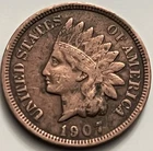 1907 Indian Head Cent - Strong Devices - IHC Penny JC1633