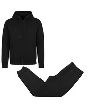 BLU ROCK NEW YORK HOODIE JOGGER SWEATPANTS 2-PIECE SET - SIZE: MEN M - BLACK
