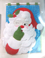 Bucilla Santa's Secret Felt Craft Kit Christmas Wall Hanging 17" x 21" Sealed T