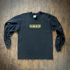 RARE 2001 N.E.R.D. Promo Long Sleeve Shirt L Pharrell Williams Neptunes Vintage