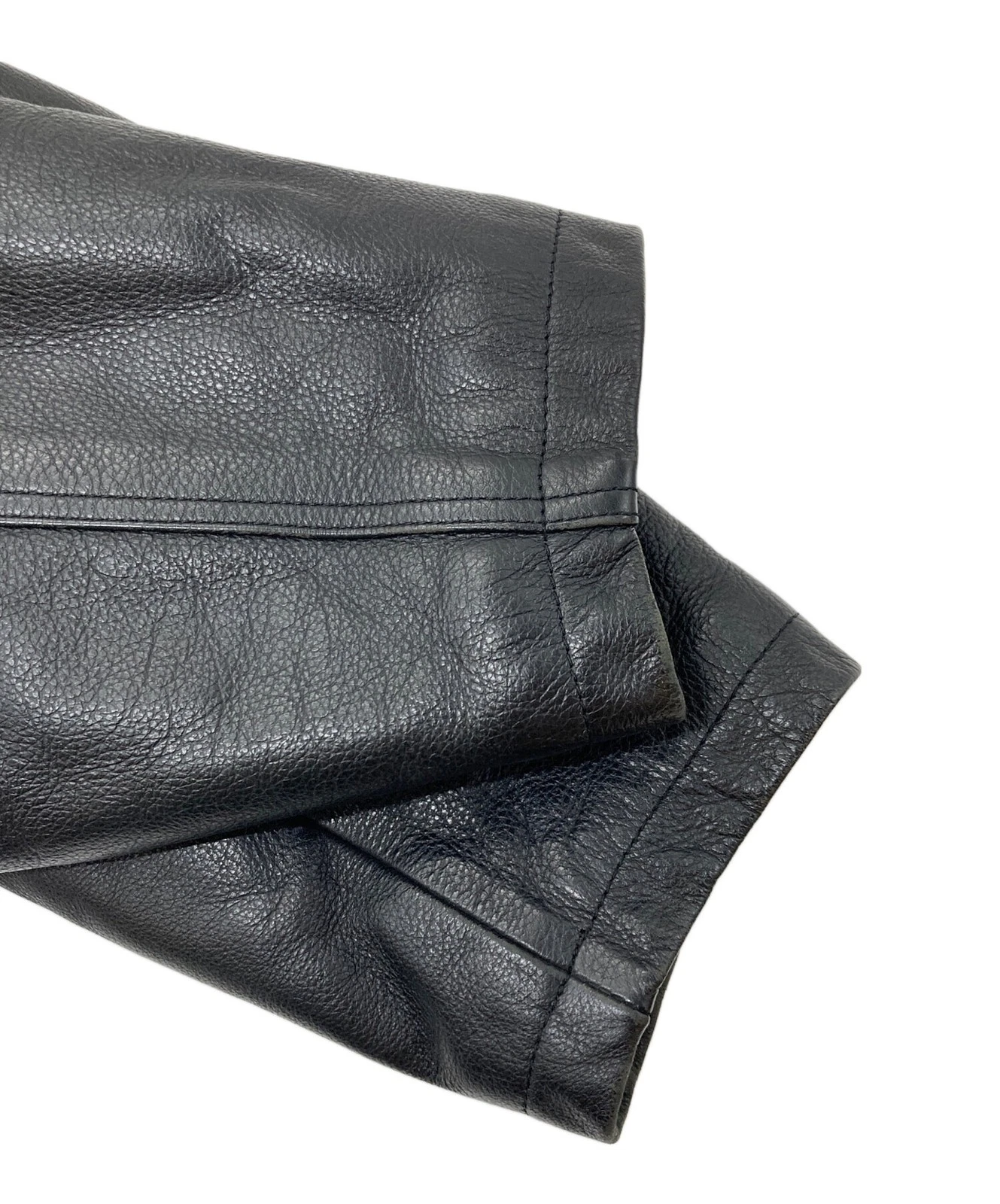 sun avenue Leather Jacket Men's Size M Black - product detail image 6