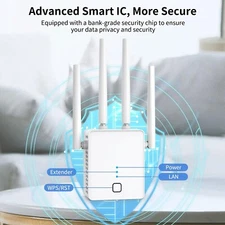 WiFi Extender Booster 1.2 Gbps Dual Band 5GHz/2.4GHz Repeater with Ethernet port