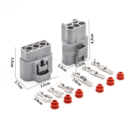 Quality DJ7031Y-4.8 3 Pin 4.8mm Car Female Male Electric Fan Plug Auto Connector - Picture 2 of 7