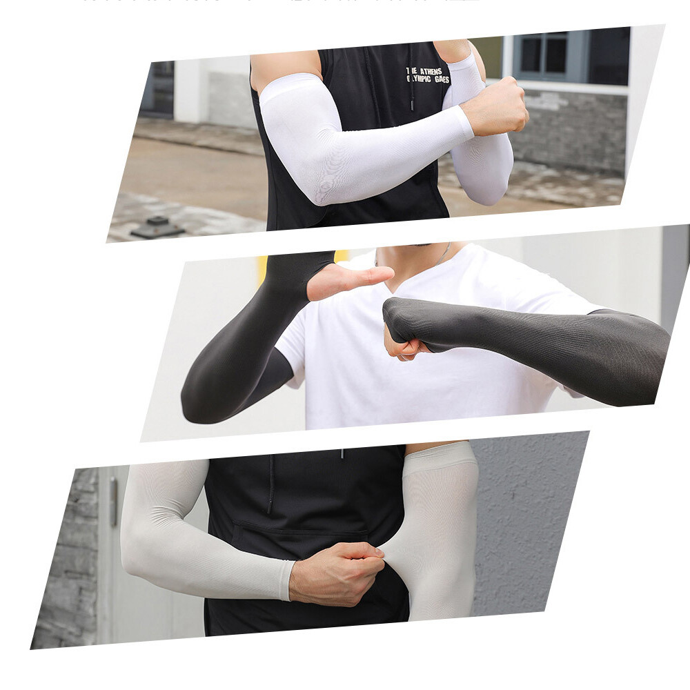 1 Par Coolng Arm Sleeves Cover UV Sun Protecton Outdoor Sports for Men Women | eBay