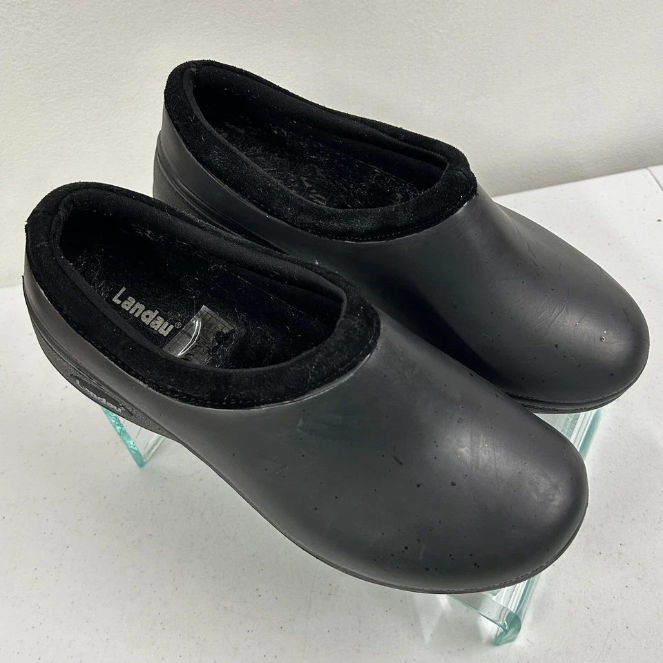 Zuecos Landau enfermera mujeres 9| hombres 7 unisex mulas hospital antideslizantes negros Foto 2 de 4