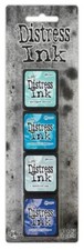 Tim Holtz MINI DISTRESS INK PAD KIT BLUE SET TDPK82958 Ranger Ink Brand New 