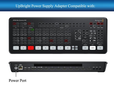 AC Adapter For Blackmagic Design ATEM Mini Extreme ISO HDMI Live