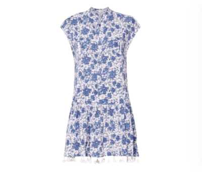 Poupette St Barth Heni Mini Dress Womens Small Blue White Floral Fringe V-Neck | eBay Poupette St Barth Heni Mini Dress Womens Small Blue White Floral Fringe V-Neck | eBay