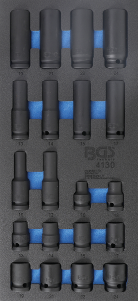 "Bgs 20X Kraft Schlagschrauber-SteckschlüSsel-EinsäTze 10-24 Mm NüSse 1/2\" +Modul"-image