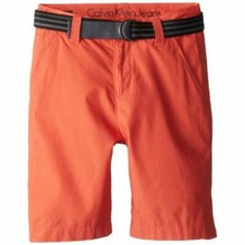 CALVIN KLEIN BOYS BELTED SHORTS, TROPICAL BLOOM, 16
