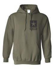 USA Army Logo United States Left Chest Print Unisex Hooded Hoodie Sweatshirt 937