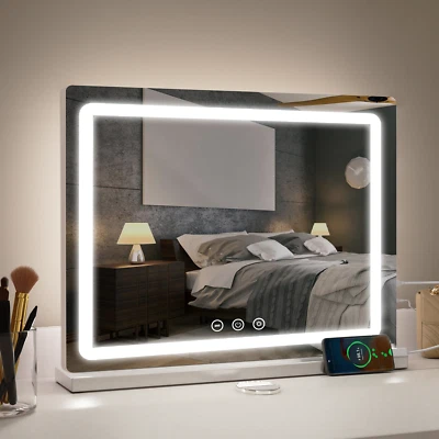 YAMISSI LED Badspiegel 80x55cm Wandspiegel Mit Touch Badezimmerspiegel Mit Beleuchtung