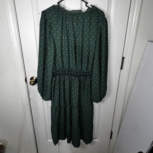 NWT MAX STUDIO Green Geo Print Flowy Maxi Dress Extra Large Originally $175 - Picture 4 of 7