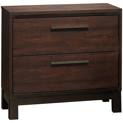 Coaster Edmonton Farmhouse 2-Drawer Wood Nightstand in Tobacco