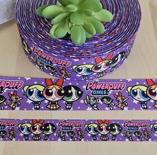 7/8  1.5" 1 YD Powerpuff Girls Grosgrain Ribbon Buttercup Blossom Bubbles