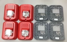 Lot of 4 System Sensor SRL-P Wall Strobe  Red 12/24VDC (b593)