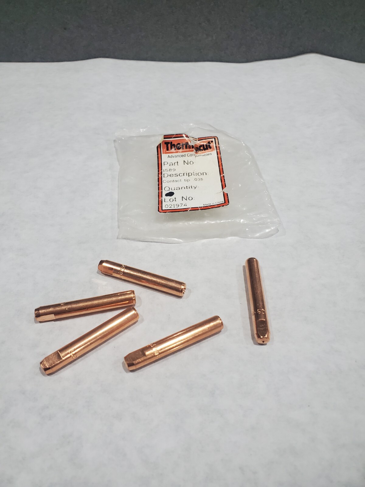Thermacut Bernard Contact Tip 1589 .035 Mig Welding Package of 5