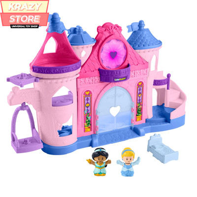 Disney Princess Magical Lights & Dancing Castle Little People Toddler Playset, 2