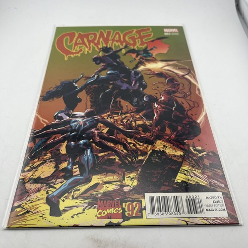 Carnage #3 Mike Deodato Jr. Incentive 1:20 Variant Marvel Comics 2015 NM plus - Picture 2 of 5