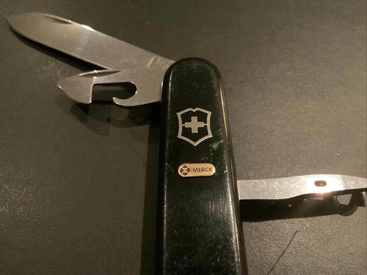 Victorinox Swiss Army Knife Black Spartan Gold Merck Emblem Very