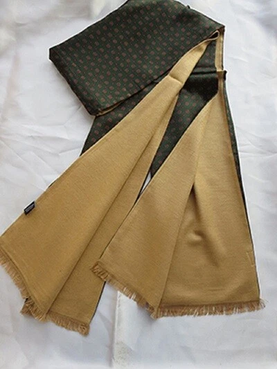 Мужской 100 шелковый шарф мягкий для сна длинный шейный платок теплый двухслойный обертки - Изображение 2 из 4