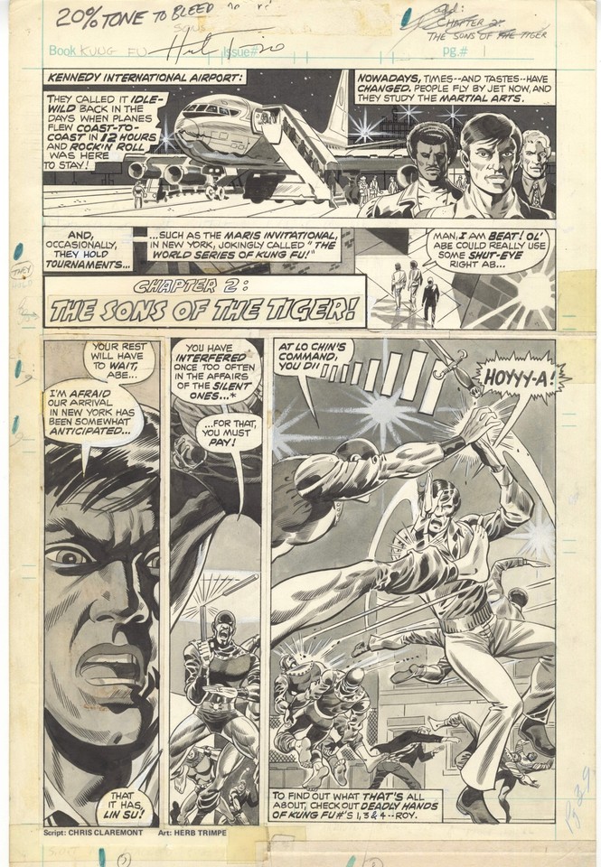 Kung Fu Special #1 pg 39 Original Comic art by Herb Trimpe Comic Art