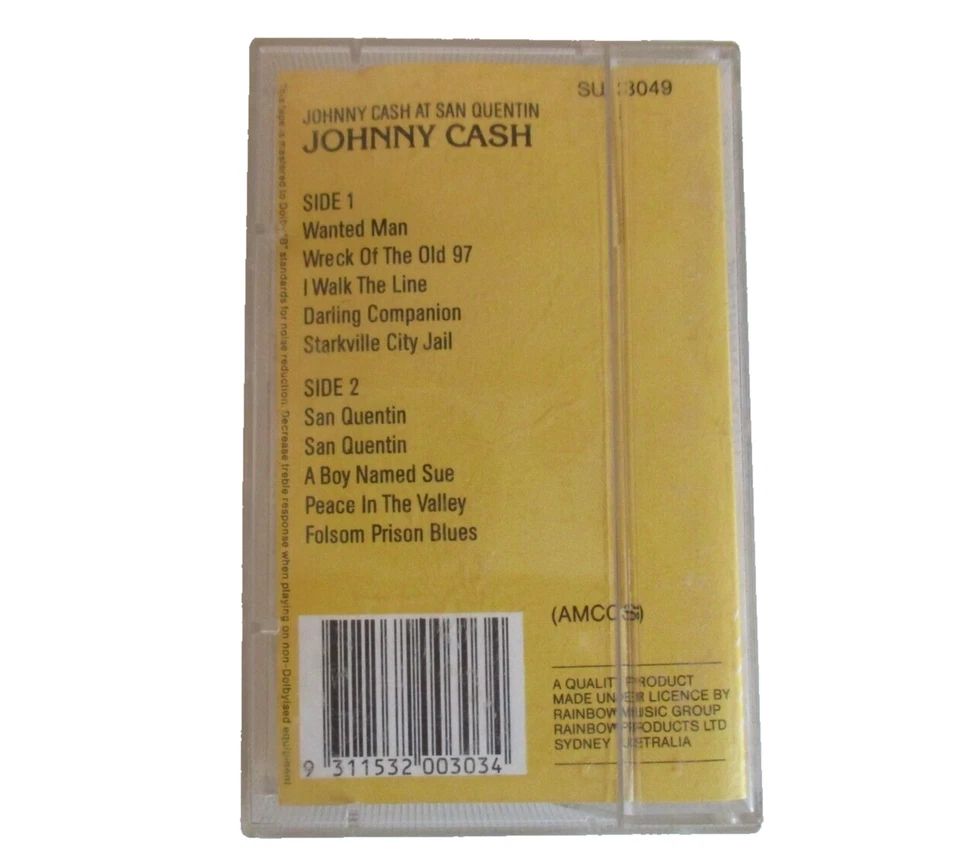 Johnny Cash At San Quentin Cassette Tape Rainbow Music Group Australia Tested - Image 2 of 4