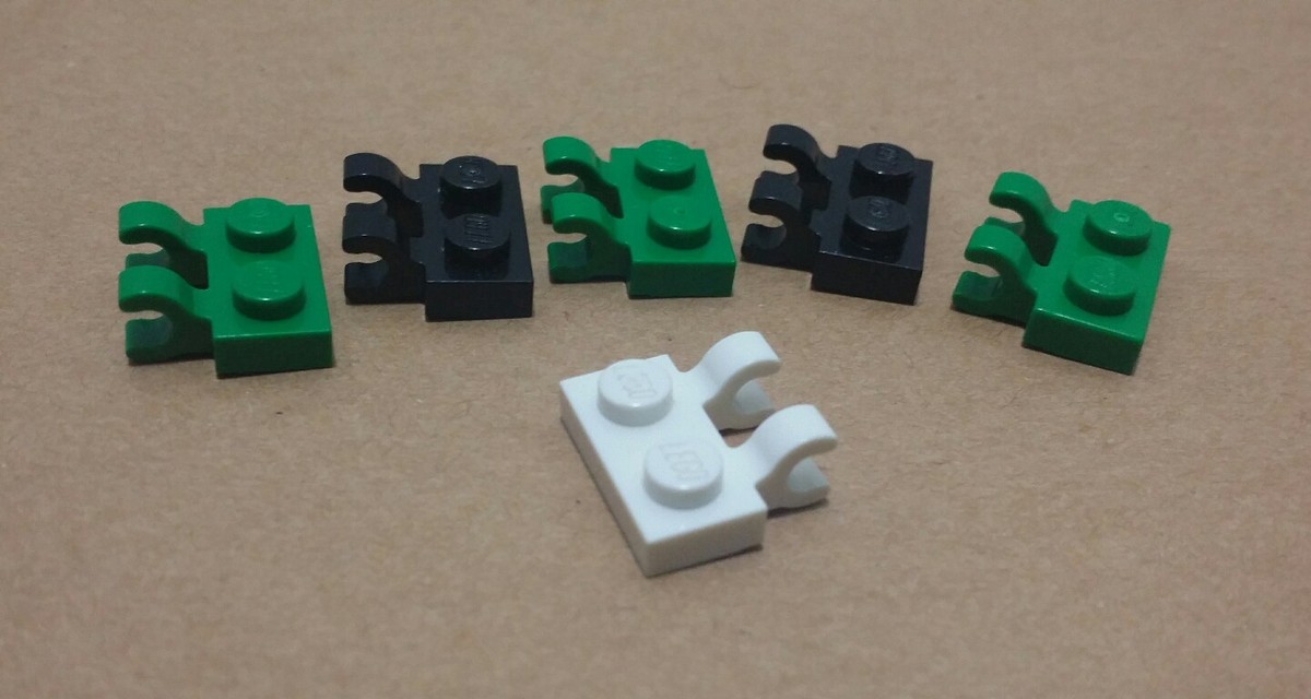 Lego #60470 Plate Modified 1x2 Horizontal 2 Clip Pieces Building