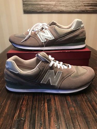 New Balance 574 Classic Grey/Silver M574GS Men's SZ 18 | eBay