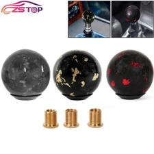 Forged Carbon Fiber Universal Ball Round Manual MT Car Gear Shift Knob Shifter
