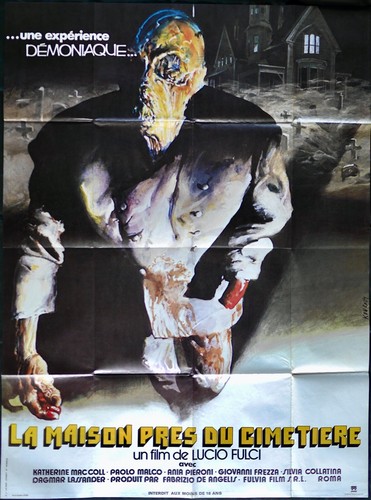 THE HOUSE BY THE CEMETERY Lucio Fulci 1981 vintage original French movie poster