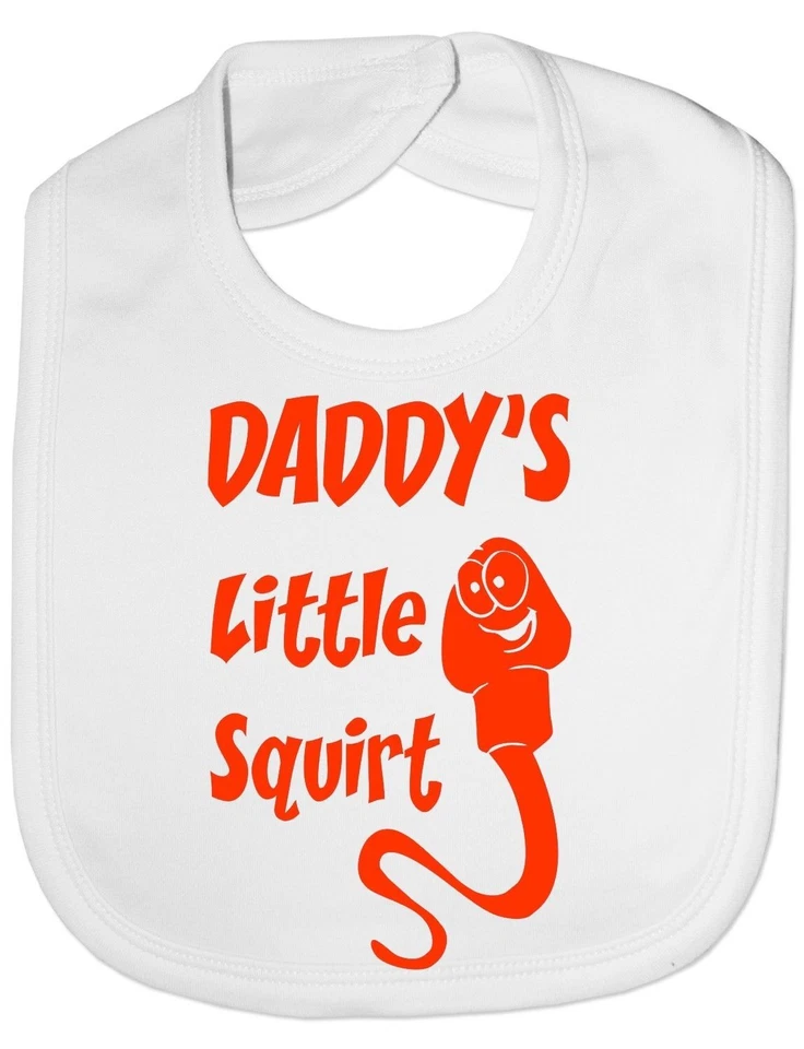 PRINTSHOP2000 Daddy's Little Squirt Baby Fütterungslätzchen Geschenk