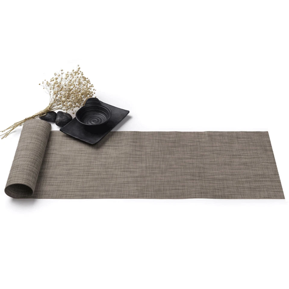 PVC Table Runner Heat Insulation Woven Table Runner For Dining Non-Slip Washable - Image 2 of 4