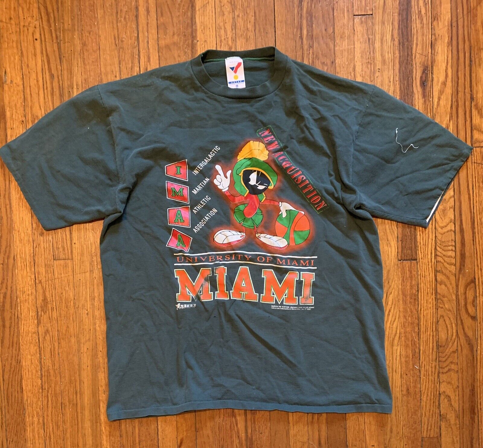 Vtg Miami Marvin Martian T Shirt Mens XL Distress… - image 1