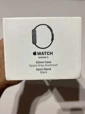 Apple Watch Series 3 42mm Space Gray Aluminum Black Sport GPS MQL12LL/A