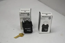 Master Lock ProSeries 6121KA Padlock Model 6121 Keyed Alike w/ 2 Keys Black
