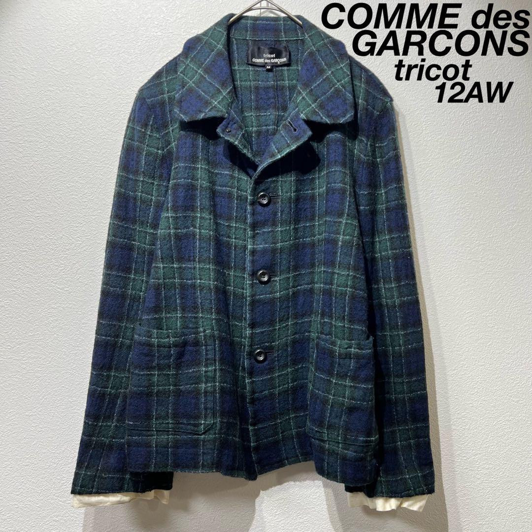 Rare 2012 Tricot Comme des Garcons wool shrunken check Rare 2012 Tricot Comme des Garcons wool shrunken check